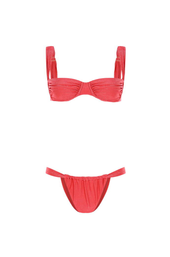 ALEXA GLITTER RED BIKINI