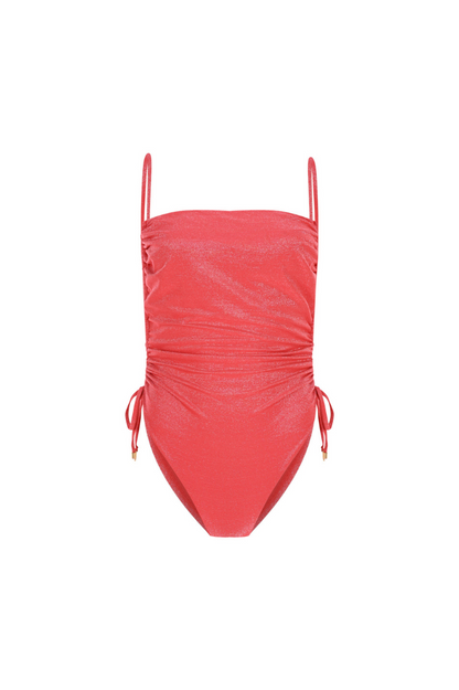 CARLA GLITTER RED ONE-PIECE